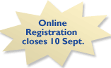 Online Registration closed 10 September
